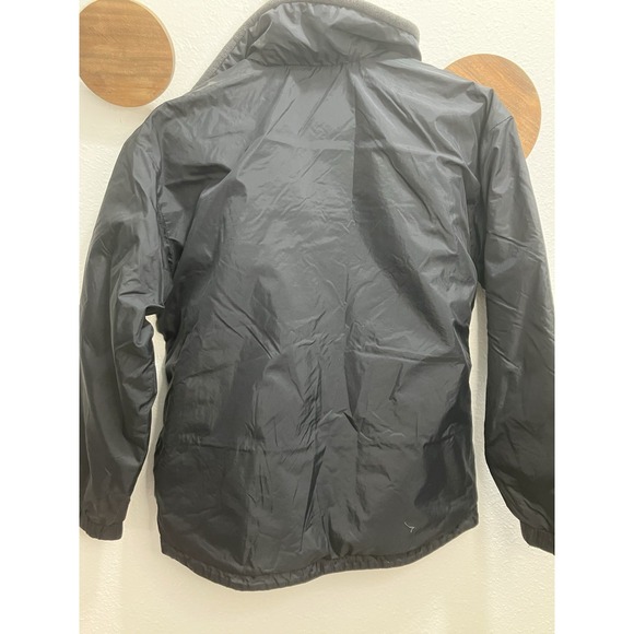 Columbia Kids Reversible Fleece Lined Zip Up Coat Jacket 14/16 Black - Picture 5 of 12